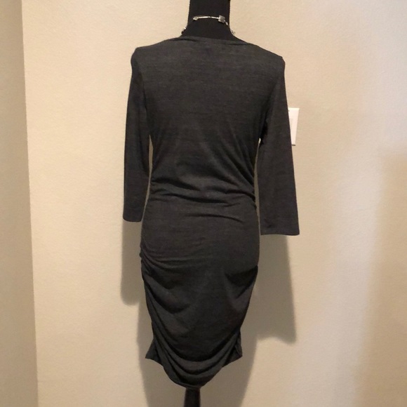 Express Dark Heather Form Fitting Dress - Picture 4 of 6
